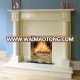 White Marble Fireplace with indoor